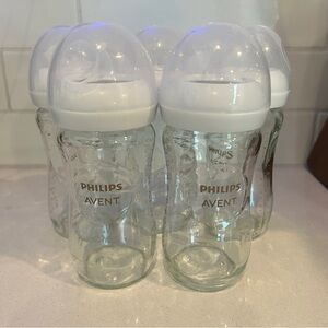 Philips Avent 8 oz Glass Baby Bottles (Set of 5 Bottles)